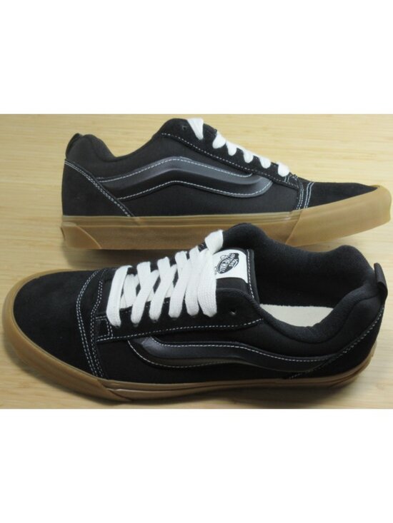Vans Other - Vans Men's Knu Skool Gum Bottom Black Suede Canvas Skate Shoes Sneakers size 12